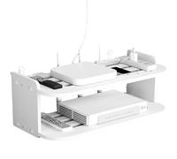 HUANGING Moderno estante montado en la pared que ahorra espacio para almacenamiento de dormitorio, materiales de madera diseñados, estante de colocación de enrutador