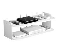 HUANGING Moderno estante montado en la pared que ahorra espacio para almacenamiento de dormitorio, materiales de madera diseñados, estante de colocación de enrutador