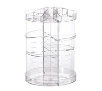 HUANGING Organizador de maquillaje giratorio de 360 grados con múltiples capas para cosméticos, productos de belleza, expositor, organizador de maquillaje giratorio