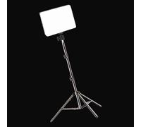 HUANGING Panel de luz de video LED con RGB y soporte para trípodes para fotografía profesional y transmisión en vivo