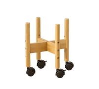 HUANGING Soporte multifuncional para plantas, rodillo ergonómico con estante suave y fácil de mover por casa o jardín, acabado natural