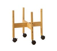HUANGING Soporte multifuncional para plantas, rodillo ergonómico con estante suave y fácil de mover por casa o jardín, acabado natural