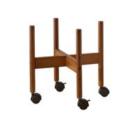 HUANGING Soporte multifuncional para plantas, rodillo ergonómico con estante suave y fácil de mover por casa o jardín, acabado natural