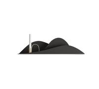 Huangj-0527 Soporte de Estante de Montaje en Pared Estantería de Pared Hierro Forjado, Estante Decorativo for Sala Estar, en Forma montaña 3D(Negro,Pequeño)