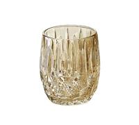 Huangj-0527 Tazas de vidrio Vasos de cristal texturizado, 2 tamaños. Cristalería elegante y transparente for cócteles, té, agua, cerveza refrescos Partes(Bruin,Pequeño)