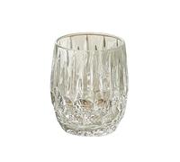 Huangj-0527 Tazas de vidrio Vasos de cristal texturizado, 2 tamaños. Cristalería elegante y transparente for cócteles, té, agua, cerveza refrescos Partes(Transparent,Pequeño)