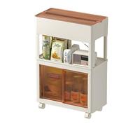 huanglyc-232 Cochecito for refrigerios, Estante de Almacenamiento, Barra móvil portátil Piso a, Varios Niveles en la Sala Estar del hogar Carro de Cocina con Ruedas