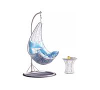 huanglyc-232 Silla de ratán Cesta Colgante Pequeña Silla Colgante Columpio Arte del Hierro Cuna Balcón Silla De Ratán Interior Mecedora De Hoja De Arce Sillones de Patio