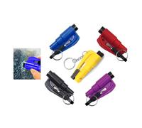 Huangyihan 5-Colores 3-en-1 Herramienta de Rescate - Cortador de Cinturones, Rompecristales y Silbato como Llavero | Martillo de Emergencia para Auto para Coches, Autobuses y Motocicletas