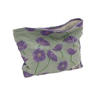 HUANIZI Bolsa de maquillaje de mano con gran capacidad para artículos de tocador, elegante, impresiones de flores, cosméticos y viajes, A