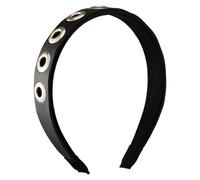 HUANIZI Diadema de cuero con remache de moda alternativa, para cosplay, tocado para Halloween y disfraces de fiesta temática