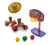 HUANIZI Juego de 3 piezas de polea de rompecabezas de pájaros, soporte de baloncesto, sombrero de loros, juguete de inteligencia