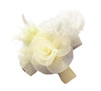 HUANIZI Llamativo tocado con clip de flores de red, accesorios para el cabello, accesorios para el cabello para mujeres y niñas