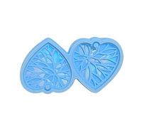 HUANIZI Molde de resina holográfica con forma de corazón para pendientes, llavero, colgante, resina epoxi, kit de moldes de resina para manualidades