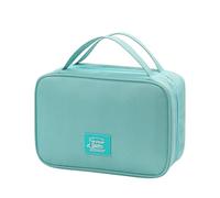 HUANIZI Neceser de viaje fácil de transportar con asa, soporte para artículos de tocador, estuche de almacenamiento de maquillaje, suministros de baño, B
