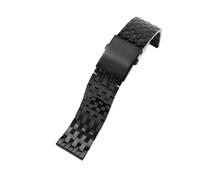 HuanJ Correa De Acero Inoxidable Macizo Compatible Con Diesel Dz7256, Dz7291 Y Dz7257 (22, 24, 26, 28 Y 30 Mm)(Black-seven beads,26mm)