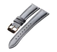 HuanJ Correa De Cuero Genuino Y Tela Oxford De Alta Gama, 18, 19, 20 Y 22 Mm, Suave Y De Liberación Rápida, Resistente Al Polvo Y Al Agua.(B Rose gold,20mm)