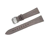 HuanJ Correa De Piel Italiana Curtida 20 Mm Y 22, Estilo Vintage, Grano Completo, Con Cierre Rápido Textura Lino(GREY,20mm)