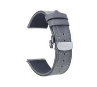 HuanJ Correa De Reloj De Cuero Genuino Retro, 18 Mm, 19 Mm, 20 Mm, 21 Mm, 22 Mm Y 24 Mm, Correa De Reloj Crazy Horse, Pulsera De Reloj For Mujer Y Hombre(Gray,22mm)