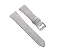 HuanJ - Correa de reloj de gamuza auténtica de 20 mm y 22 mm para pulsera vintage hecha a mano, 20mm, Cuero, Sin piedra preciosa