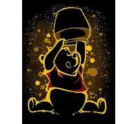 HUANNY Kit de arte de diamantes de Winnie Pooh, kit de bordado de punto de cruz 5D para principiantes