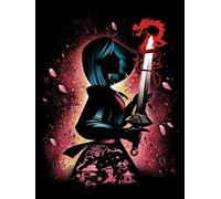 HUANNY Kit de pintura con diamantes DIY Mulan, kit de bordado en punto de cruz 5D, divertido