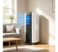 HUANQIN Aire Acondicionado Portátil 14000 BTU Frío Rápido y Deshumidificador, Modo Silencio, Enfriador para Habitaciones Grandes hasta 70 m², 14330BTU, 14330BTU
