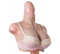 HUANQIN Pechos Artificiales Prótesis Silicona Silicona Pecho Relleno Silicona C Cup, Formas de Senos de Silicona Pechos Falsos, Crossdresser Senos de Silicona Pechos Silicona Falsos, Marfil