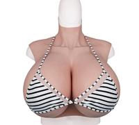 HUANQIN Pechos de Silicona Pechos Silicona Realista Mastectomía Relleno Algodón E Cup, Senos Falsos Formas Senos Tetasde Silicona, Tetas Pechos Silicona Realista Aumento de Senos, Broncearse