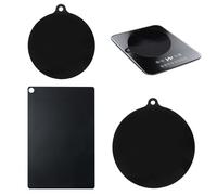 HUANR 3 Piezas Alfombrilla Induccion, Reutilizables Protector Placa Induccion, 3 Tamaños Negros Protector Vitroceramica Induccion, para Proteger Superficies de Cocinas de Inducción