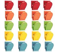 HUANR Clip Magnético, 20 Clips Magnéticos Coloridos, Clips Magnéticos Se Adsorbe en la Superficie del Refrigerador, 5 Colores, Se para Postales, Fotos, Listas