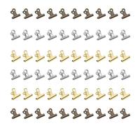 HUANR Mini Clips Oficina, 60 Piezas de Acero al Manganeso Clips de Bulldog, Clips Pequeños Bulldog de 22 mm, Multifunción Sujetapapeles para Dibujo, Fotografía y Manualidades
