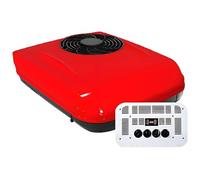 HuanSebesity Aire Acondicionado DC 12v/24v Universal,Aire Acondicionado para Coche,Unidad Techo Sin Exterior,Ventilación 360°,Diseño Ultrafino Y Ligero,para Barco,Autobús Red-12V