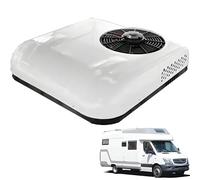 HuanSebesity Aire Acondicionado DC 12v/24v Universal,Aire Acondicionado para Coche,Unidad Techo Sin Exterior,Ventilación 360°,Diseño Ultrafino Y Ligero,para Barco,Autobús White-12V
