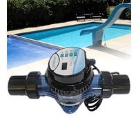 HuanSebesity Clorador Piscina Agua Salada,Clorador Salino Generador De Placa Ti,Máquina Sal para Piscina Dc24v,Clorador Salino con Limpieza Automática,para Piscinas Enterradas Y SPA 2g/h
