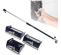 HuanSebesity Herramienta Cintado para Yeso Profesional,Caja Plana con ángulo 120°,Poste Telescópico Ajustable,Aleación Aluminio Resistente,para Acabado Liso En Interiores Y Reformas 8in