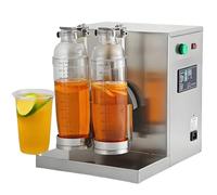 HuanSebesity Mezclador Bebidas Doble Estación,Agitador Automático Silencioso Acero Inoxidable,Vasos Anti Calóricos,Control Inteligente,Mezcla Cremosa para Batidos,Boba,Vino Y Bebidas Mixtas