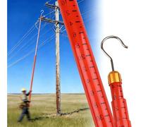 HuanSebesity Pértiga De Medición Altura 6-18m,Varilla Naranja De Fibra De Vidrio,Aislada Y Ligera,para Medición De árboles,Torres De Telecomunicaciones Y Inspecciones Subestaciones Orange-15m/49.2ft