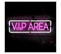 HUANTY Decoración de Fiesta con Letrero de neón Letrero De Neón LED Regulable VIP Area Luz Nocturna De Pared, Ideal para Bar, Zona De Juegos, Restaurante, Pub, Decoración De Fiestas 38cmх13cm(UN)