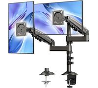 HUANUO 13”-32” Soporte de Monitor 2 Monitores, Pantalla Ergonómico Ajustable en Altura 2 Monitores, Inclinación,Giro,Peso máximo 9KG VESA 75/100