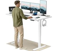 HUANUO Escritorio de Altura Regulable 160 x 80 cm con Puerto de Carga USB-C y USB-A, Altura Ajustable de 72 - 118 cm, 4 ajustes preestablecidos de Memoria, gestión de Cables y Ganchos