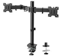HUANUO Soporte para Dos monitores para Pantallas de 13 a 32 Pulgadas, Soporte para Monitor, Altura Ajustable, inclinación, Giro, rotación, Brazo para Dos monitores, VESA 75/100