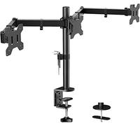 Huanuo - Soporte para Pantalla para PC con 3 Pantallas, Brazo de Pantalla para 3 monitores de 13-24", Soporte Triple Pantalla, 10 kg, fácil de Instalar, Ajustable en Altura, 2 Opciones de Montaje,