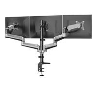 HUANUO Soporte Triple para Monitores de 13 a 32 Pulgadas, Brazo para Monitor Ajustable en Altura, Soporte con Muelle de Gas, Capacidad de Carga de 8 kg