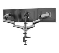 HUANUO Soporte Triple para Monitores de 13 a 32 Pulgadas, Brazo para Monitor Ajustable en Altura, Soporte con Muelle de Gas, Capacidad de Carga de 8 kg