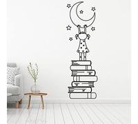 HUANYIN Libros Infantiles Vinilo Pared Apliques Libro Cita Sala de Lectura Biblioteca librería Decorativo Pared Pegatina decoración habitación Infantil Mural, 171x57cm
