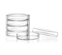 Huanyu 60mm Placas de Petri con tapas 5 unidades Placa de Petri de vidrio de borosilicato alto para cultivo bacteriano, para experimentos científicos escolares en laboratorios de moldes