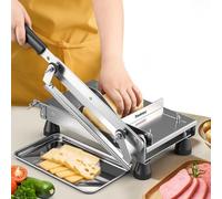 Huanyu Corte de Queso Rebanadora Manual Ajustable de 1-55mm de Grosor para Queso en Bloque Rebanadora Multifuncional de Alimentos para Mantequilla, Pan, Embutidos y Verduras