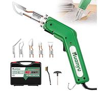Huanyu Cuchillo caliente eléctrico Cortador de espuma con 4 cuchillas Cortador de tela de cuerda Herramienta de corte de poliestireno 50-600℃, 100W Kit de corte portátil para fibra de tela esponjosa