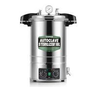Huanyu Esterilizador Autoclave 18L, ajustable en temperatura y tiempo | Diseño de apertura rápida, Autoclave eléctrico, Esterilizador de vapor de alta presión para laboratorios Universidades